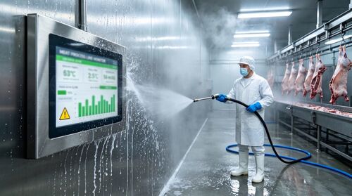 Dernières solutions de l'entreprise 316 Stainless Steel All-in-One PC: The Hygienic Choice for Meat Processing