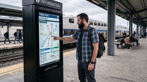 Dernières solutions de l'entreprise Rationalisation des services aux passagers avec des PC à panneau industriel dans les kiosques ferroviaires