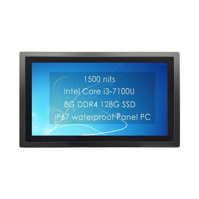 Bon prix 24 pouces IP67 imperméable à l'eau Embedded Touch Panel PC avec 7H verre trempé traitement anti-éblouissement en ligne