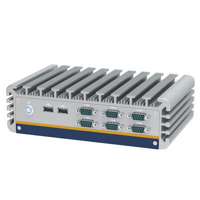 Bon prix Mini PC industriel avec AMD RyzenTM Embedded R2314, 12-24V DC et 6 ports COM pour les environnements difficiles en ligne