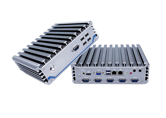 Aluminum Alloy Fanless Industrial Pc Dual Lan I7 8265u 16G Ram